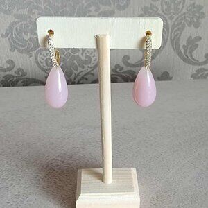Pave Crystal Drop Earrings